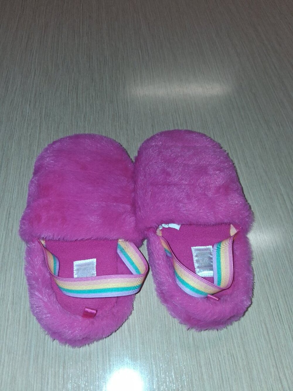 1 Pair of Carter's Girl's Faux Fur Pink Slippers